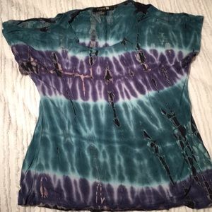 Sale 🎈GUC Tye Dye Cold Shoulder Tee